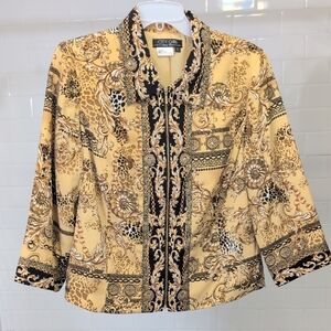 Women's Gold and Black Blazer